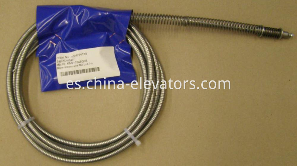 Cable de liberación del freno del elevador Kone, KM917848G03 Kone Elevator Brake Release Wire, KM917848G03
